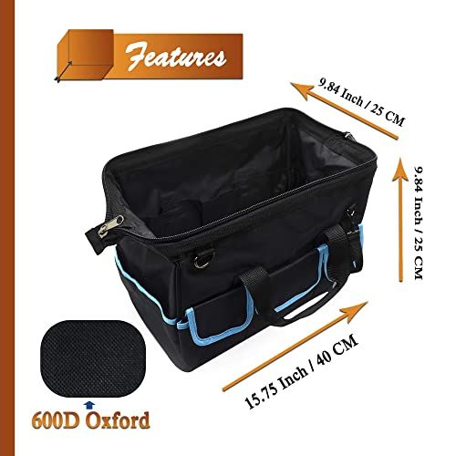 15-inch Tool Bag Wide Mouth Tool Tote 6
