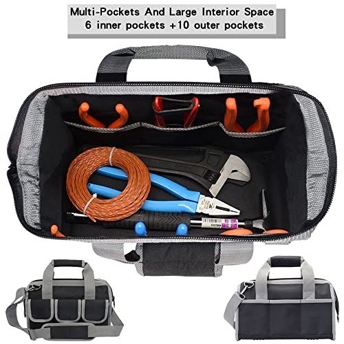 12" Tool Tote Bag with Waterproof Molded Base 2
