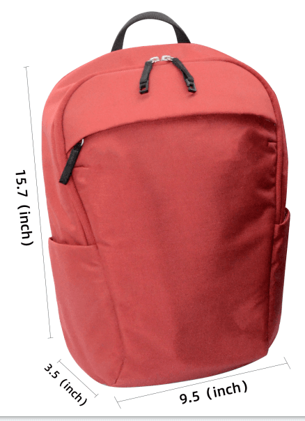 RTX Red Polyester Backpack 2